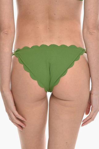 Solid Color MOTT Bikini Bottom with Scalloped Edges