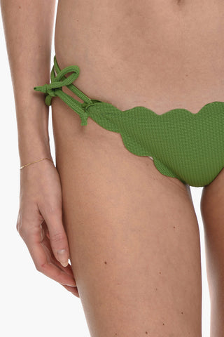 Solid Color MOTT Bikini Bottom with Scalloped Edges