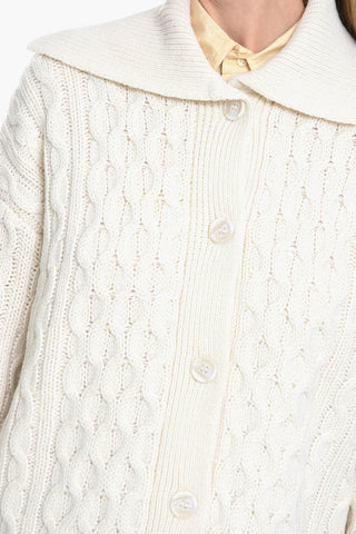 Wool Blend Cable-Knit KAYA Cardigan