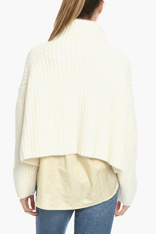 Maglia HANNAH a Coste in Misto Lana con Mezza Zip