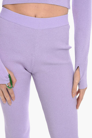 VANESSA HONG Ribbed Flared Trousers BRIANNA