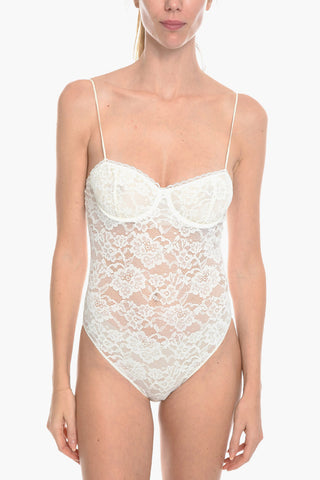Lace Underwire Bodysuit with Removable Padded Cups