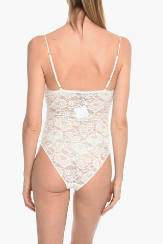 Lace Underwire Bodysuit with Removable Padded Cups