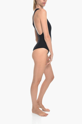Solid Color One Shoulder Swimsuit