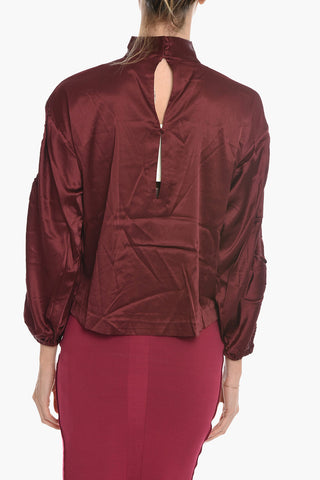 Silk ELECTRA Blouse with Cut Out Details