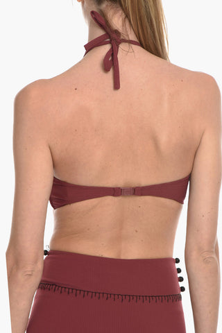Halterneck CHESAPEAKE Bikini Top with Scalloped Edge