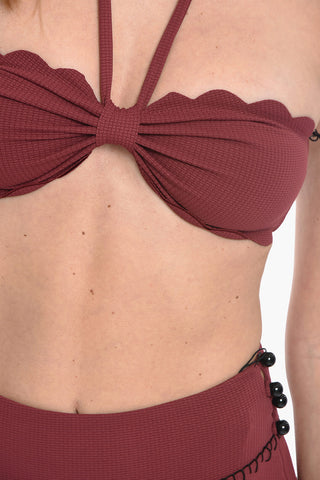 Halterneck CHESAPEAKE Bikini Top with Scalloped Edge