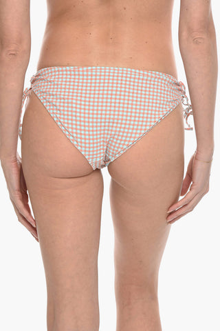 Slip Bikini FILIPPA a Quadri Gingham con Laccetti Laterali
