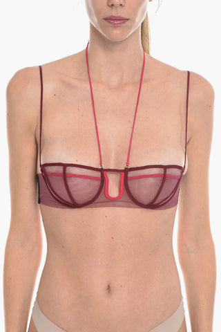 U-Wire Transparent Underwired Balconette Bra