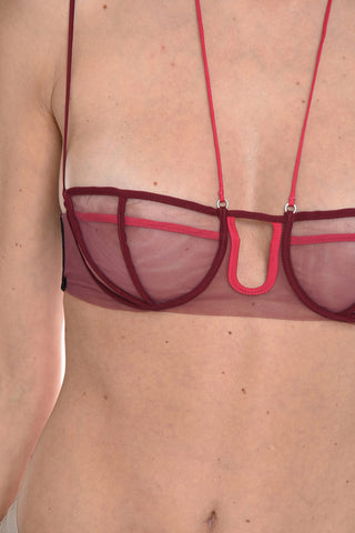U-Wire Transparent Underwired Balconette Bra