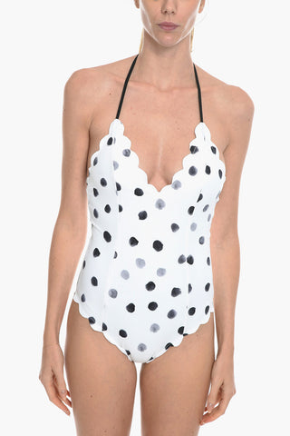 Polka Dots BROADWAY One Piece Swimsuit With scalloped edges