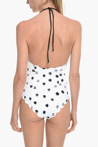 Polka Dots BROADWAY One Piece Swimsuit With scalloped edges