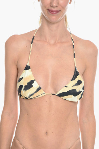 Top Bikini CAIA a Triangolo a Fantasia