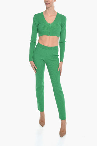 VANESSA HONG Ribbed High-Waist Trousers BRIANNA