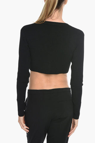 VANESSA HONG Crop Cardigan MISS With V-Neck And Front Closure
