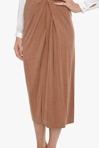 Draped CHRISTY Skirt with Front Slit