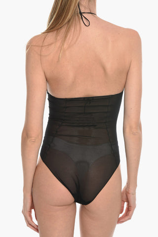 See-Through Strapless Bodysuit with Underwired Cups