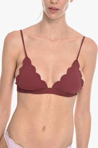 Triangle SANTA CLARA Bikini Top with Scalloped Edge