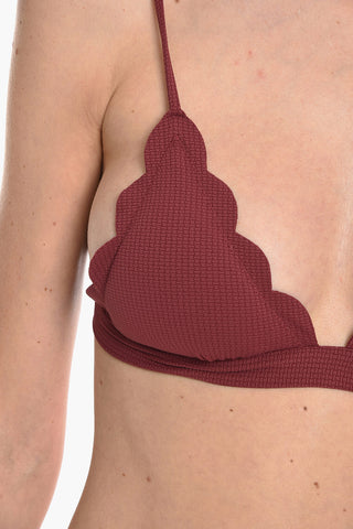 Triangle SANTA CLARA Bikini Top with Scalloped Edge
