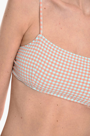Top Bikini FILIPPA Bicolore a Quadri Gingham
