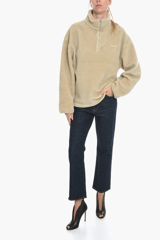 Solid Color Fleece ARCHIE Sweater with Half Zip