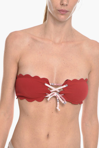 Bandeau RIVIERA Bikini Top with Lace-up Detail