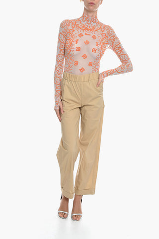 Organic Cotton SABRA Pants with Cuffed Hem