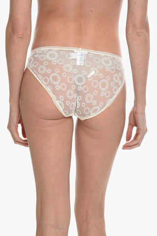 Embroidered Sheer Slip
