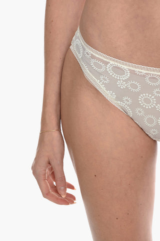 Embroidered Sheer Slip