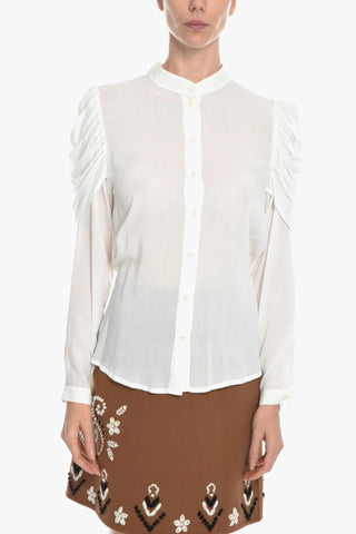 Mandarin Collar TRILENE Shirt with Double Closure