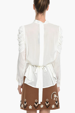 Mandarin Collar TRILENE Shirt with Double Closure