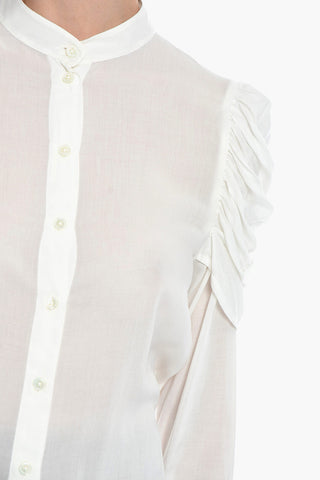 Mandarin Collar TRILENE Shirt with Double Closure