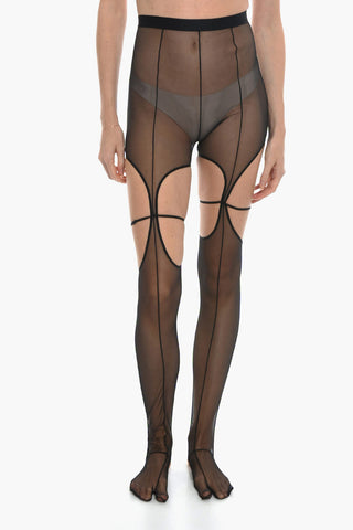 Cut Out Details Sheer Tights
