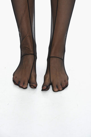 Cut Out Details Sheer Tights