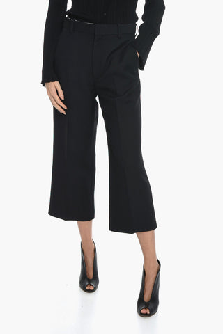 4 Pocket Cropped Fit Pants with Belt Loops