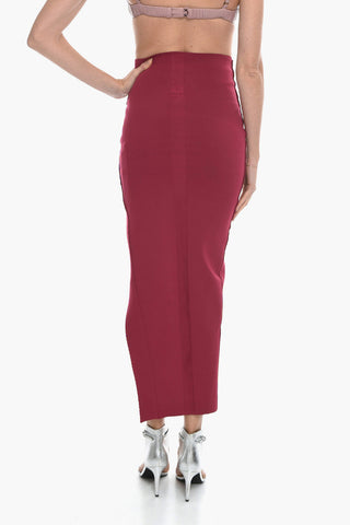 EDFU Stretch Fabric Longuette with Front Split