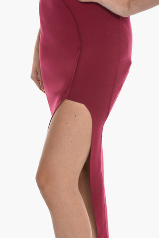 EDFU Stretch Fabric Longuette with Front Split