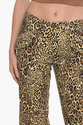 Pantaloni Cargo in Cotone con Motivo Animalier
