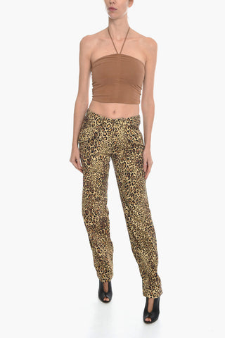 Pantaloni Cargo in Cotone con Motivo Animalier
