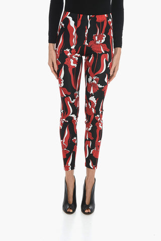 BOUTIQUE Viscose Blend Leggings with Floral Motif
