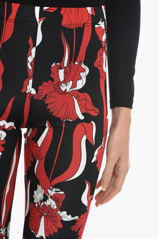 BOUTIQUE Viscose Blend Leggings with Floral Motif