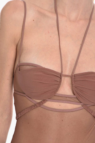 Sheer Bodysuit With Cut-Out Details
