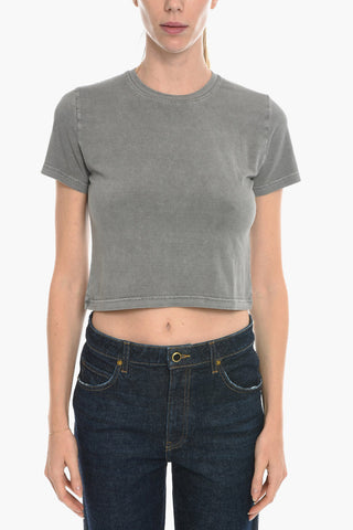 VANESSA HONG Solid Color HAZZEL Crew-Neck T-shirt