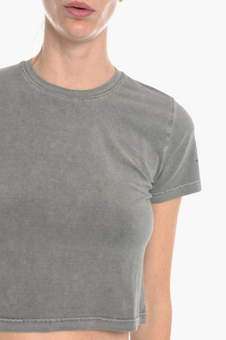 VANESSA HONG Solid Color HAZZEL Crew-Neck T-shirt