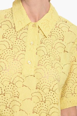 Oversized Bluse KAREN aus Spitze mit kurzen Ärmeln