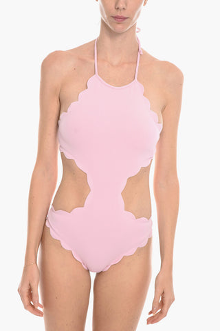 scalloped edges MOTT One Piece Swimsuit with Cut-Out Details