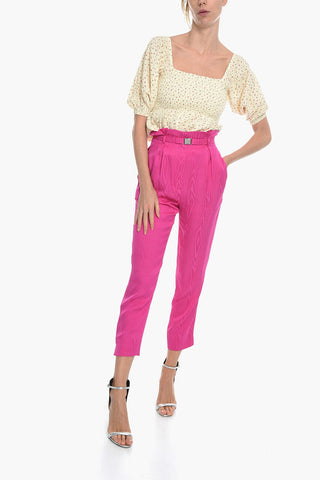 BOUTIQUE Jacquard Viscose Pants with Safety Belt