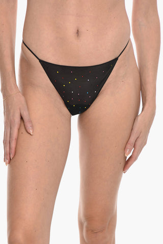 Sheer Thong with Rhinestone