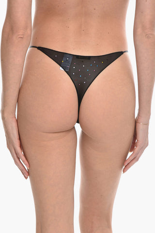 Sheer Thong with Rhinestone