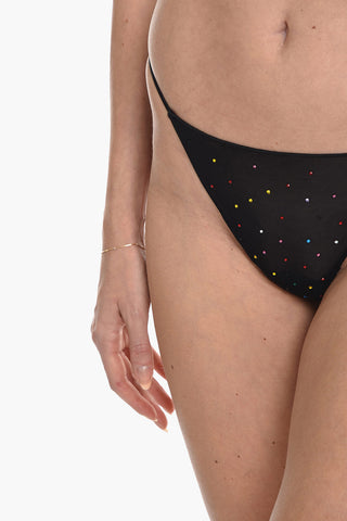 Sheer Thong with Rhinestone